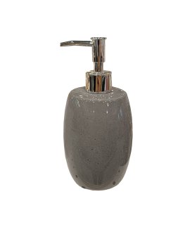 Дозатор для жидкого мыла Пастель керамика цвет серый настольный