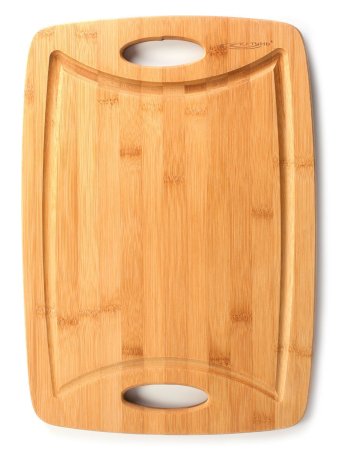 Доска разделочная подвесная 39,5х28см 15мм бамбук цвет бежевый