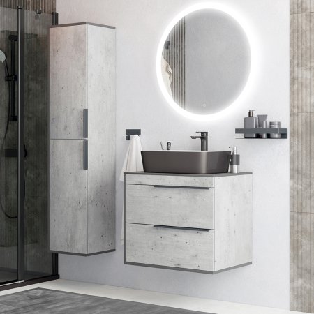 Тумба подвесная Грэмми 57,5х65х47см цвет серый