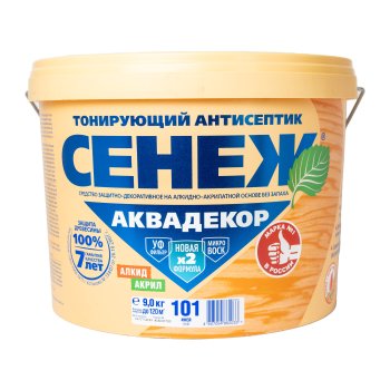 Антисептик Сенеж Аквадекор декоративный иней 9 кг