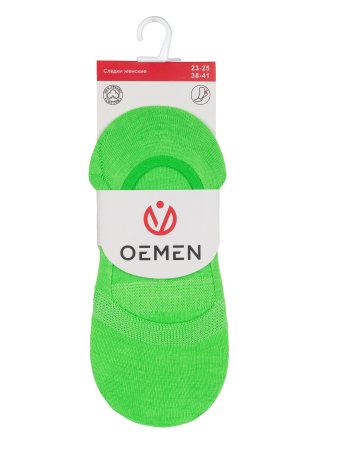 Подследники женские OEMEN PW154 с силиконовой пяткой р.36-39 цвет салатовый