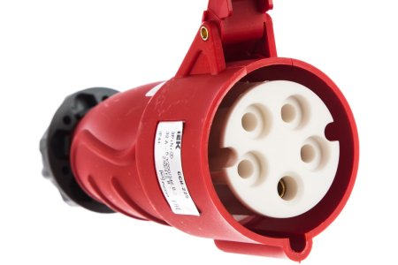 Розетка силовая переносная IEK 32А 380В 3К+З+N красная прямая IP44