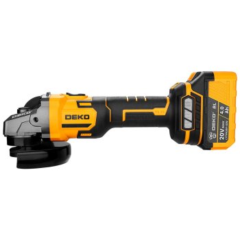 Шлифмашина угловая DEKO DKAG-125 20В Li-lon 2x4Ач 125мм