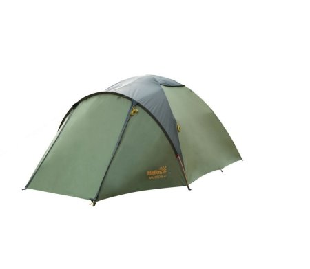 Палатка туристическая HS-2366-4 GO 4-местная 370х 240х 140 см зеленый/оранжевый