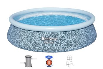 Бассейн надувной Bestway Fast Set 457х457х107см 12362л