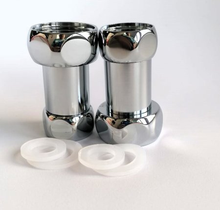 Соединитель TIM 1"х3/4" гг прямой 2 шт хром