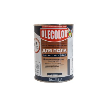 Эмаль ABC-Farben Olecolor для полов серая 0,8 л высокоглянцевая