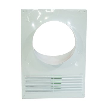 Решетка  ПТПР  Ø12см 25 х 18 см белая