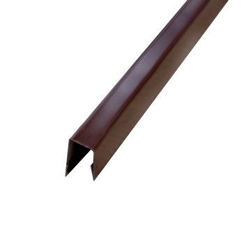 Планка П-образная МеталлПрофиль 0,013х0,027 х 2 метра шоколадно-коричневый 8017