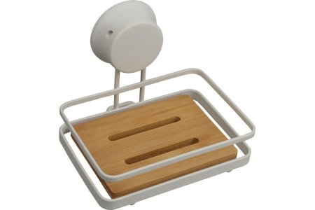 Мыльница на присоске пластик цвет коричневый настенная