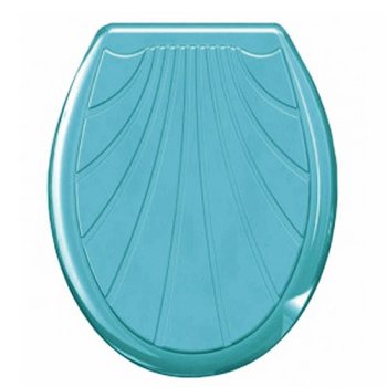 Сиденье для унитаза Ракушка пластик цвет голубой