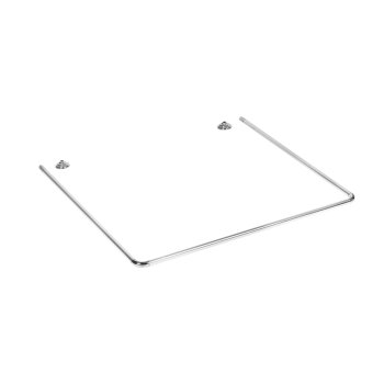 Карниз для ванной п-образный Fora 90х 180см алюминий
 цвет хром