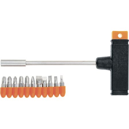 Отвертка Т-образная ручка с набором бит Sparta SL/PH/HEX 11 шт