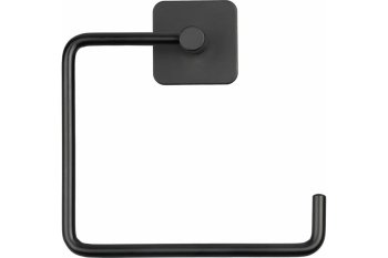 Держатель для туалетной бумаги настенный черный серия 6445 без крышки