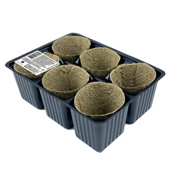 Набор для рассады Цветочный 0,2л черный 6шт