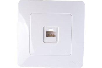 Розетка RJ45 категория 5е одноместная встраиваемая Schneider Electric Blanca цвет белый, арт. BLNIS045001