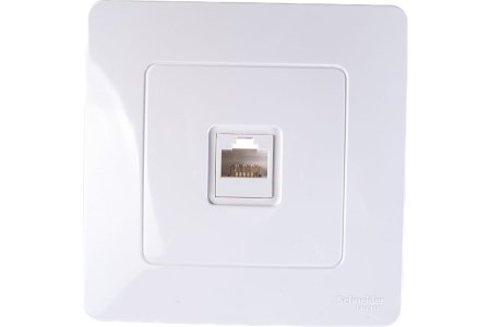 Розетка RJ45 категория 5е одноместная встраиваемая Schneider Electric Blanca цвет белый, арт. BLNIS045001