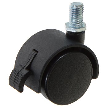 Опора колёсная резьбовая с фиксатором Ø40 мм на резьбе M8