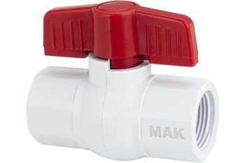 Кран шаровый ручка - рычаг FT GROUP 3/4" красный вентиль ВН-ВН ABS пластик