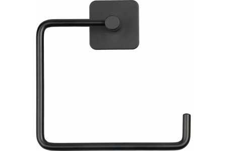 Держатель для туалетной бумаги настенный черный серия 6445 без крышки