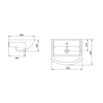 Раковина Акватон Крит фарфор полукруглая цвет белый