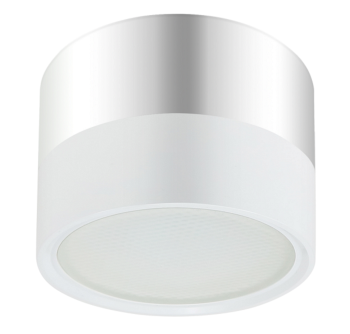 Спот ЭРА OL7 накладной неповоротный GX53 цвет белый/хром