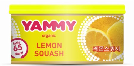 Ароматизатор на приборную панель меловой Yammy LEMON SQUASH