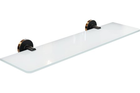 Полка для ванной 1 ярусная прямоугольная LORD цвет черный