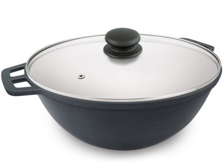 Казан 7,5л с крышкой алюминий НЕВА-МЕТАЛЛ