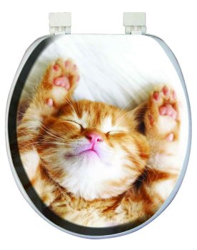 Сиденье для унитаза DIGITAL Котенок пластик цвет белый