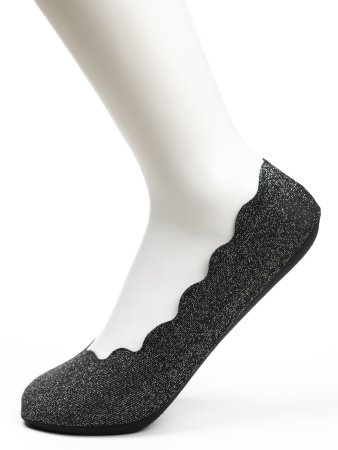 Подследники женские OEMEN PW657 с силиконовой пяткой ажурные р.36-39 цвет черный