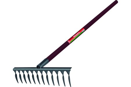 Грабли садовые с черенком Центроинструмент сталь 12 зубьев