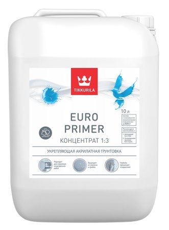 Грунтовка укрепляющая концентрат 1:3  Euro Primer Tikkurila 10 л