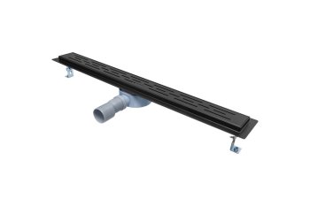 Трап линейный прямой  750х70х40/50мм черный