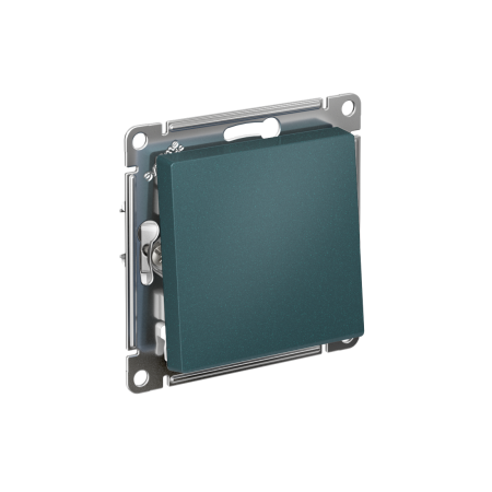Выключатель встраиваемый Schneider Electric AtlasDesign 1 кл. изумруд, без подсветки, арт. ATN000811