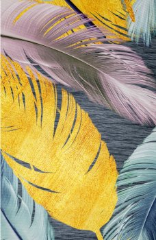 Дорожка против скольжения Перья 120см серый