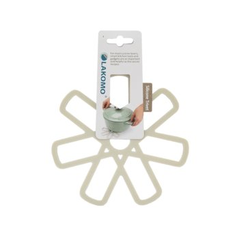 Подставка под горячее  15,8х 15,8см силикон цвет серый серый/серебряный