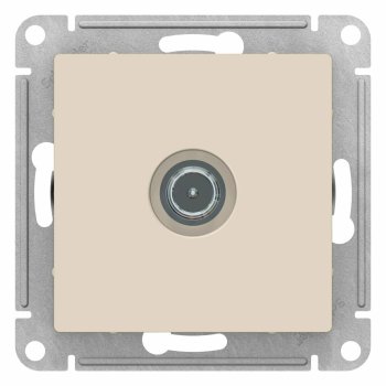 Розетка TV оконечная встраиваемая Schneider Electric AtlasDesign цвет бежeвый, арт. ATN000291