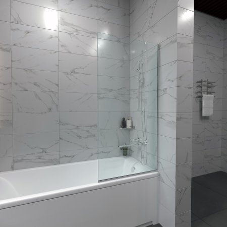 Штора на ванну Тритон Статик-хром 0,8х70см стекло цвет прозрачный