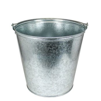 Ведро хозяйственное для ГСМ оцинкованная сталь 12л цвет хром