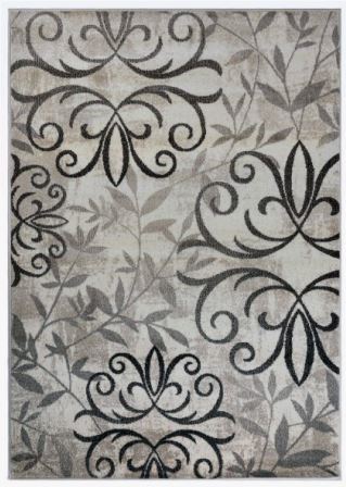 Ковер интерьерный Агата овал 2х1м серый