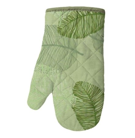 Прихватка-рукавица Рыжий кот 28х18 см 1шт зеленый