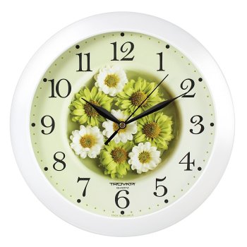 Часы настенные  Ромашки Ø29см цвет белый