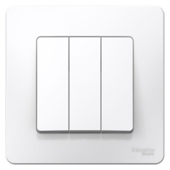Выключатель встраиваемый Schneider Electric Blanca 3 кл. белый, без подсветки, арт. BLNVS100501