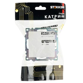 Выключатель встраиваемый STEKKER Катрин 1 кл. белый, без подсветки, арт. GLS10-7103-01