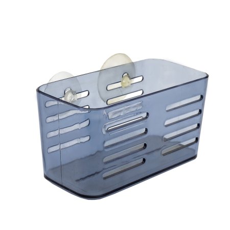 Подставка для зубных щеток прямоугольная на присоске цвет голубой Подставка для зубных щеток прямоугольная на присоске цвет голубой