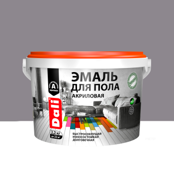Эмаль акриловая для полов Dali Рогнеда серый 2,2 кг