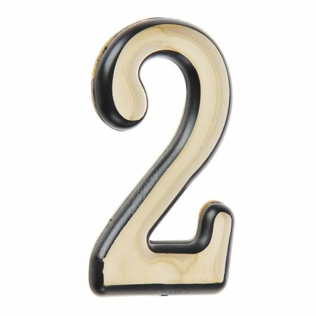 Цифра дверная №2 золото пластик