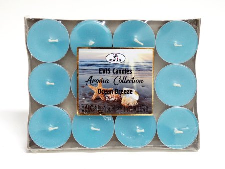 Свечи чайные в гильзе Океанский бриз 12 шт