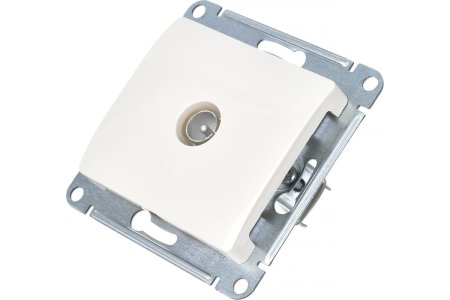 Розетка TV коннектор встраиваемая Schneider Electric Glossa цвет бежeвый, арт. GSL000293